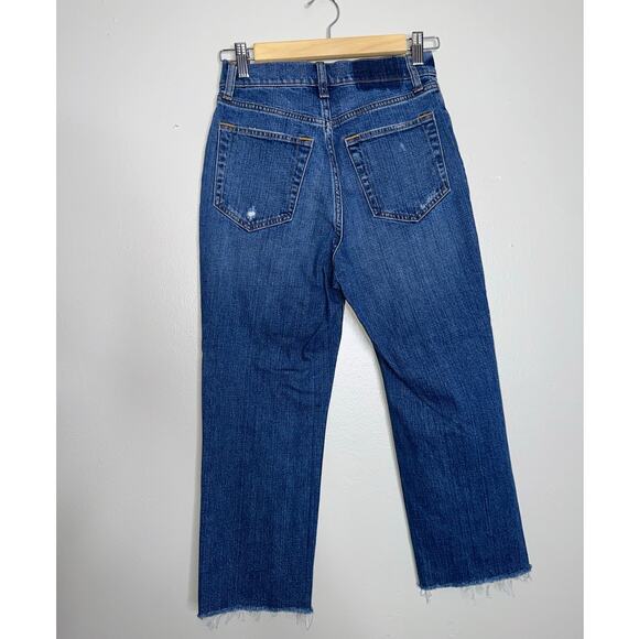 Abercrombie & Fitch Curve Love Ultra High Rise Ripped Ankle Straight 25 - Picture 7 of 7